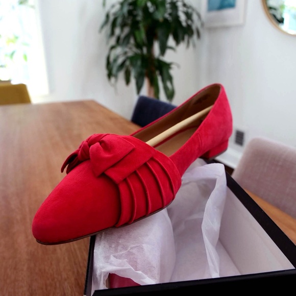 Talbots Red Pop Edison Bow Flats 11M — NWT - Picture 4 of 9